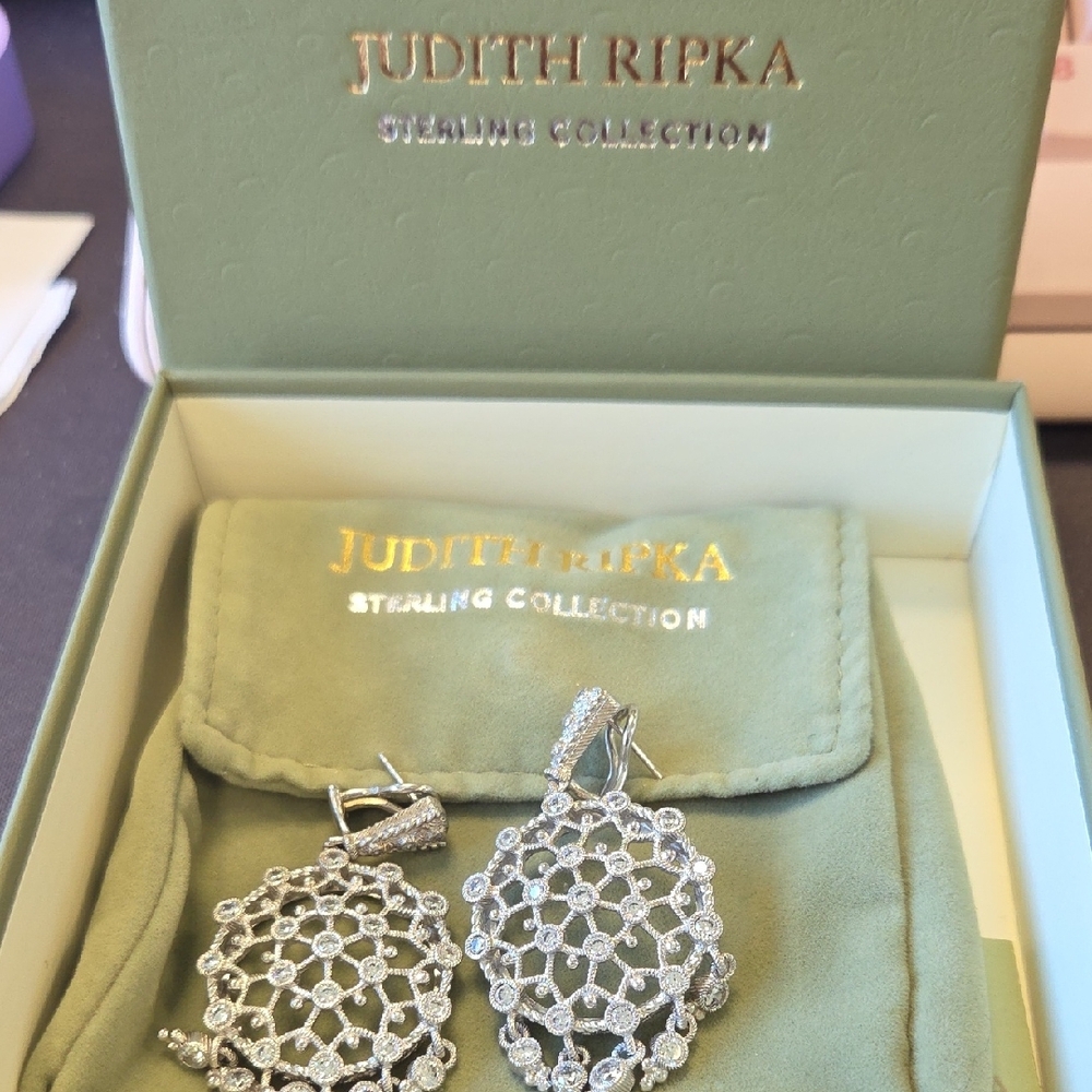 Judith Ripka Silver Earrings